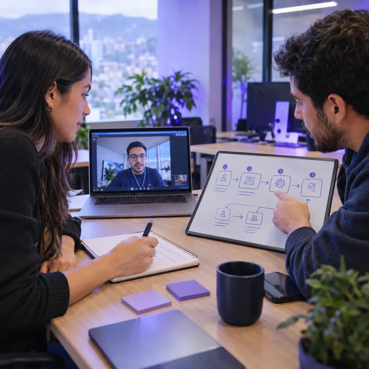 Planning session for how to hire an AI development team in LATAM